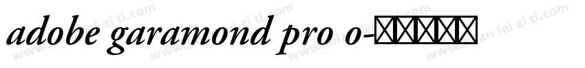 adobe garamond pro o字体转换